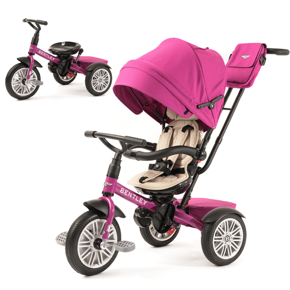 Fuchsia Pink Bentley 6 in 1 Stroller Trike - Posh Baby & Kids Canada