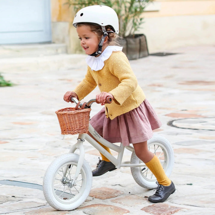 Bicycle BALANCE BIKE Ivory White Helmet Posh Baby Kids Canada